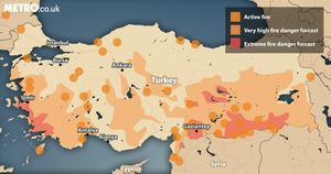 Wildfires Raze Through Western Turkey Threatening Homes And Heritage