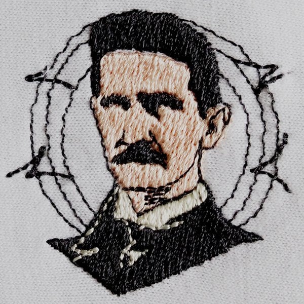 Nikola Tesla T-Shirt (Nakış, %100 Pamuk)