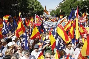 Civic Groups Rally In Madrid Demanding Sánchez Resignation