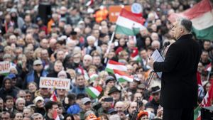 Tens Of Thousands Protest Against Orban's Government