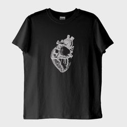 Kalp T-Shirt (Baskı, %100 Pamuk)