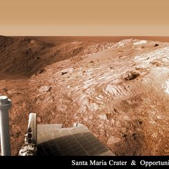 Opportunity at Santa Maria Crater