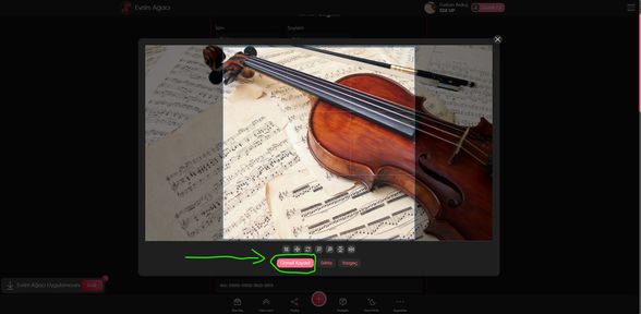 Görsel otomatik olarak kırpılacaktır. İsterseniz resmi istediğiniz şekilde düzenleyebilirsiniz. İşleminiz bittiğinde "Görseli Kaydet" butonuna tıklayın.