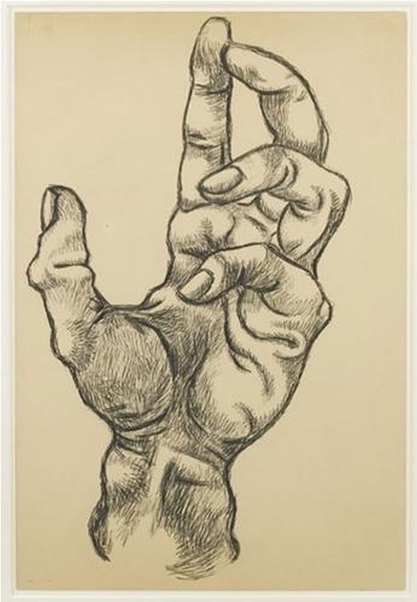 Abidin Dino'nun 1950 tarihli “El” (Hand) isimli karakalem/desen çalışması.