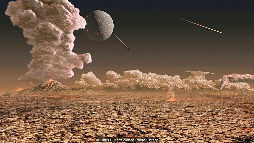 Dünya, ilk yıllarda göktaşları ile dövüldü.