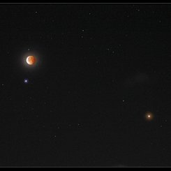  Spica, Mars, and Eclipsed Moon 