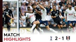 Fulham And Tottenham Clash At Craven Cottage