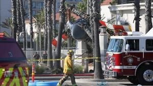 Helicopter Crash At Huntington Beach Injures Five
