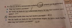 Kümenin içinde her elemandan bir tane veriliyorsa bu tarz sorularda bir dizilim içinde bir elemanı nasıl birden fazla kez kullanabiliyoruz?