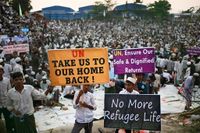 Rohingya Muslims plead for help at the UN to stop the killings in Myanmar
