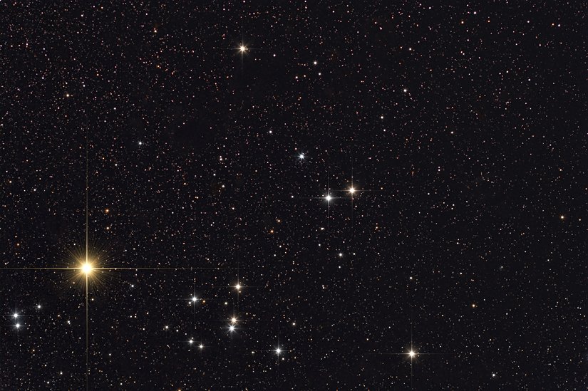 Sol alt köşede Aldebaran yıldızını görebilirsiniz.