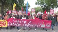 Thousands of Portuguese protest labour reform as strike causes major disruption