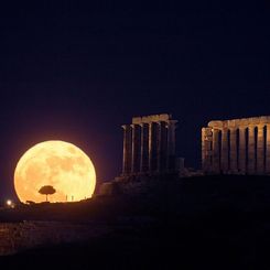 Solstice Moonrise, Cape Sounion