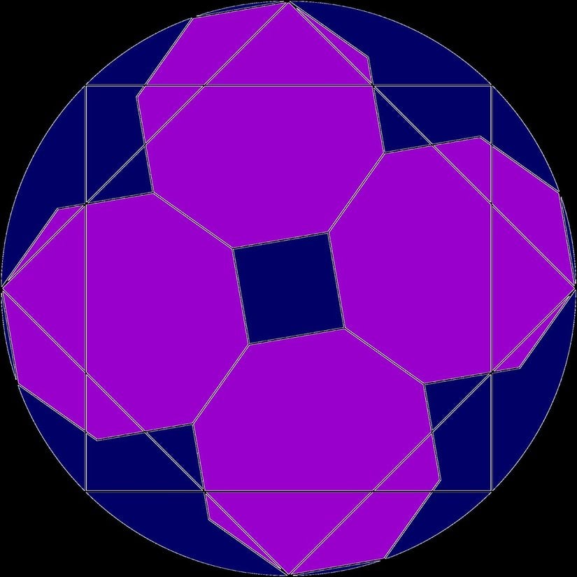 Sekizgenler, aralarında boşluk kalmaksızın paketlenemezler.