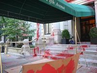 Apartment building of New York Times executive editor vandalized with red paint