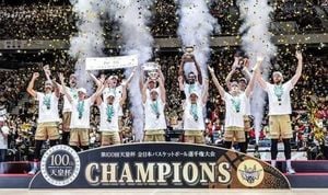 Ryukyu Golden Kings Celebrate Historic Emperor's Cup Victory