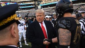 Trump Hosts Key Allies At Army-Navy Game