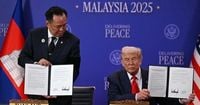 Trump touts his peacemaking skills as Thailand and Cambodia sign ceasefire deal