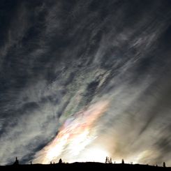 Iridescent Clouds from the Top of the World Highway