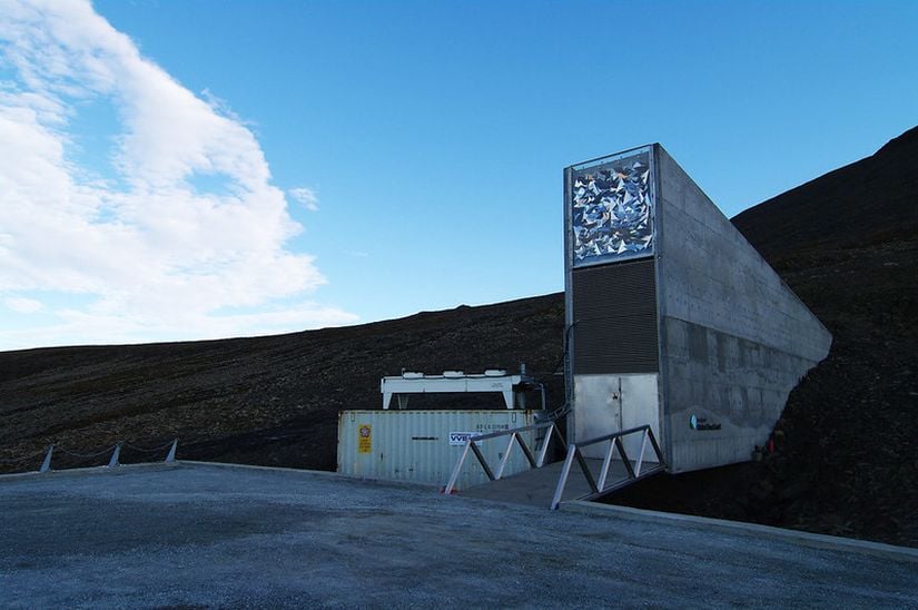 Svalbard Tohum Deposu'nun girişi