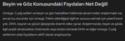 Omega-3 yağ asitlerinin beyin ve göz sağlığı konusundaki faydaları bilimsel olarak ispatlandı mı?