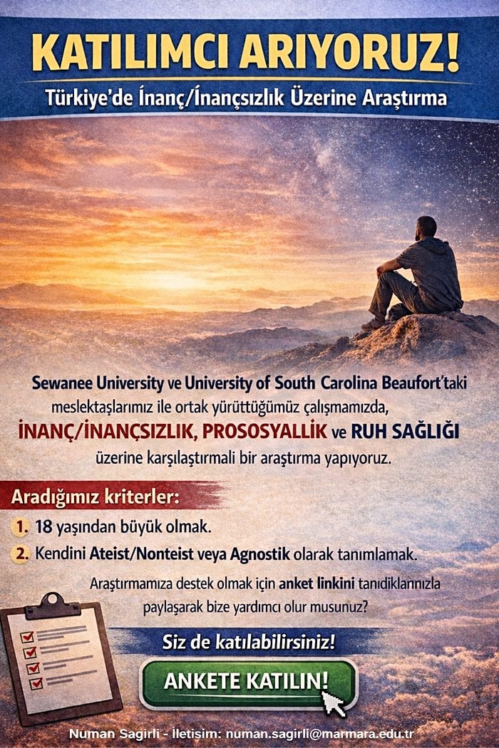 İnanç/İnançsızlık, Prososyallik ve Ruh Sağlığı: Karşılaştırmalı Bir Araştırma