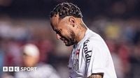 Neymar leaves field in tears after Santos humbled by Vasco da Gama