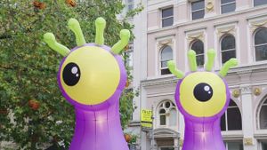 Giant Inflatable Monsters Invade Manchester For Halloween