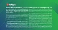 VPBank: Tài sản, giao dịch khách hàng được bảo mật nhiều lớp, không có khả năng lộ lọt