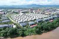 Myanmar demolishes scam compound - Taipei Times