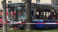 Wypadek autobusu. 19 osób poszkodowanych