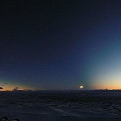 Eclipse Shadow Cone Over Patagonia