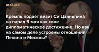 Кремль подает визит Си Цзиньпина на парад 9 мая как свое дипломатическое достижение. Но как на самом деле устроены отношения Пекина и Москвы? Россия становится все более зависимой от Китая (Re: Russia) — Meduza