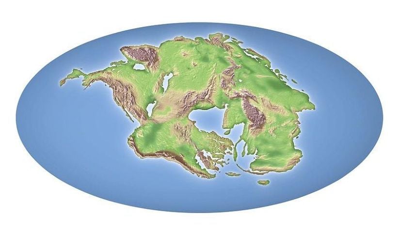 Hipotetik Pangea Proxima, Pangea Ultima veya Neopangea modeli.