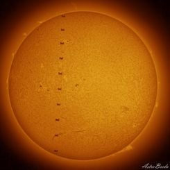 International Space Station Crosses the Sun
