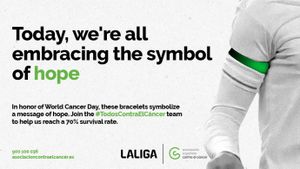 LaLiga Unites Against Cancer With Green Bracelets