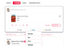 Sitede Dizi/Film önerisi paylaşmanın en doğru yolu nedir?