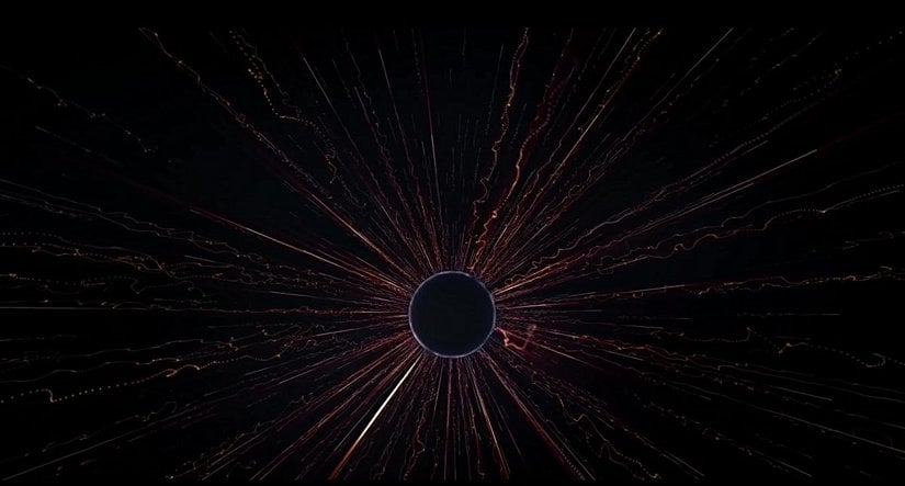 Hawking radyasyonu için sembolik bir görsel