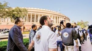 Protests Erupt Over Adani Indictment Outside Indian Parliament