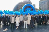 ‘Severance’ Cast Conducts Post-Finale Pop Up With Signature Blue Balloons Across The Pond