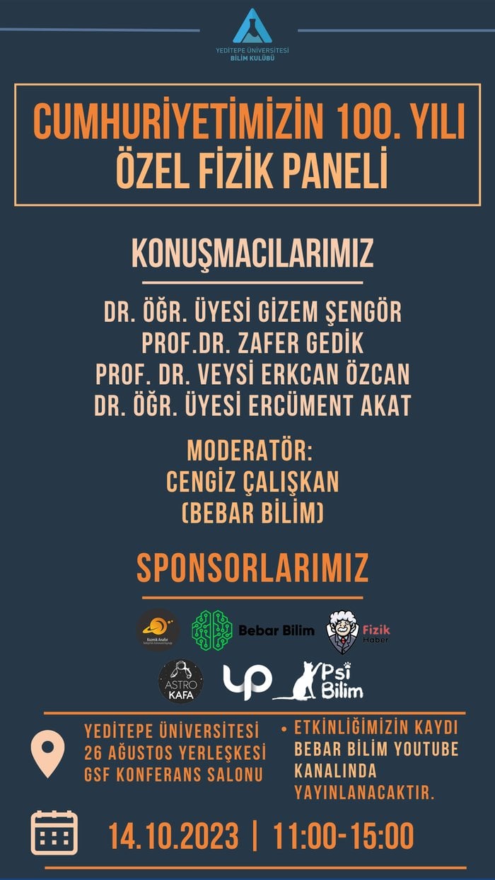 Cumhuriyetin 100. Yılı Özel Fizik Paneli