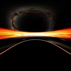 Visualization: Near a Black Hole and Disk