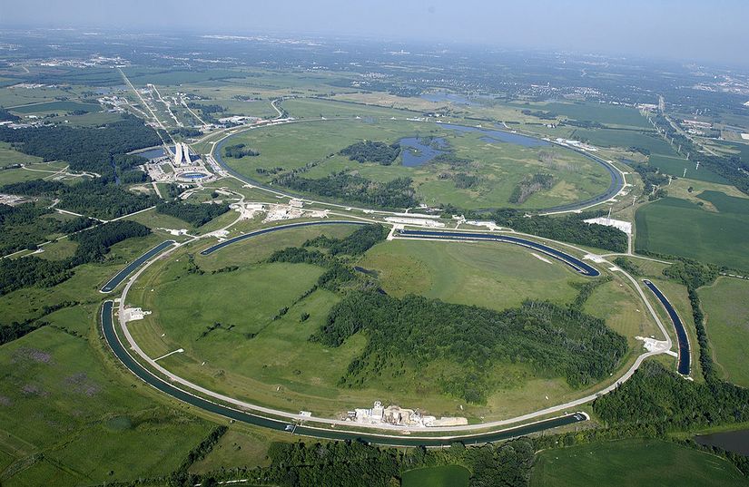 Amerika Birleşik Devletleri'nde bulunan Fermilab Çarpıştırıcısı'nın halkaları.