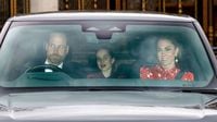Princess Kate and Prince William take George, Charlotte and Louis to King Charles' Christmas lunch