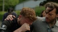 Emotional moment Sam Thompson breaks down in tears during marathon