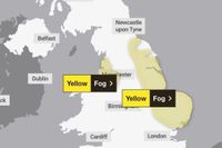 Met Office issues yellow weather warning for fog with travel disruption possible
