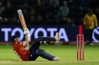 England’s rain-affected T20 defeat ‘a bit of a shambles’ says Harry Brook