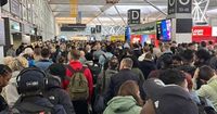 Stansted Airport in chaos after fire in lounge and trains cancelled