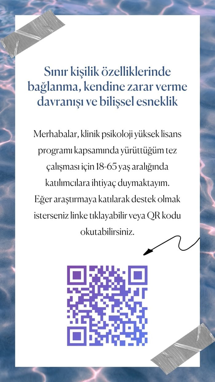 Borderline Kişilik Özellikleri Konulu Araştırmaya Katılım Çağrısı