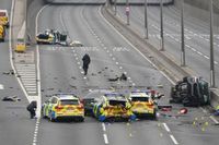 Five in hospital after several police cars damaged in huge A1 crash